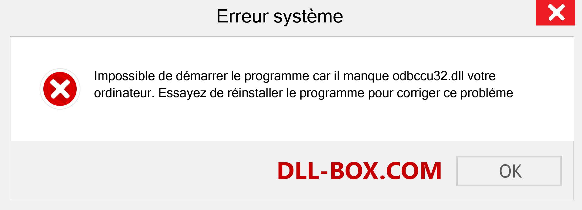 Le fichier odbccu32.dll est manquant ?. Télécharger pour Windows 7, 8, 10 - Correction de l'erreur manquante odbccu32 dll sur Windows, photos, images